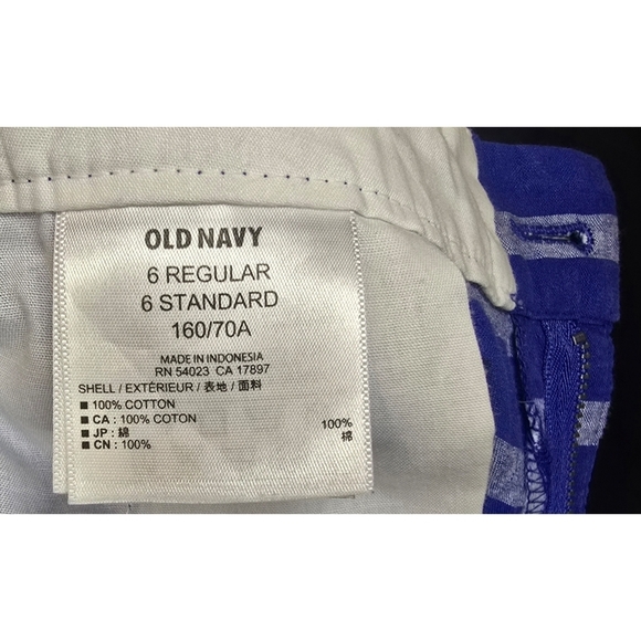 Old Navy Blue Striped Shorts Size 6 - Picture 6 of 6